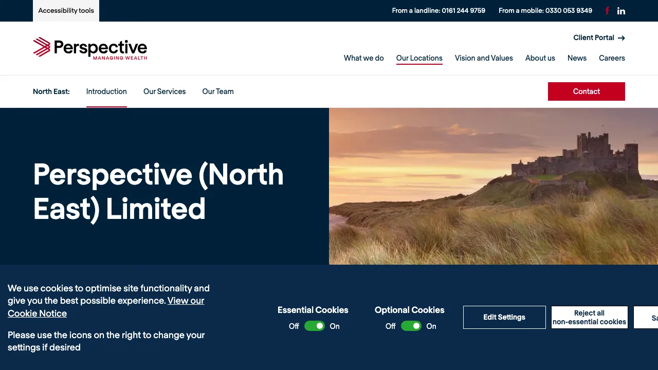 Perspective (North East) Ltd - Newcastle Office website preview