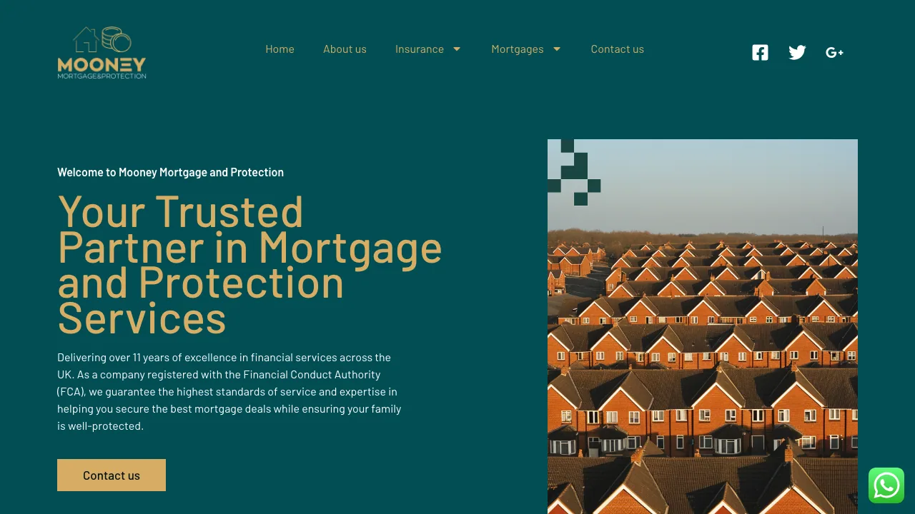 Mooney Mortgage and Protection website preview
