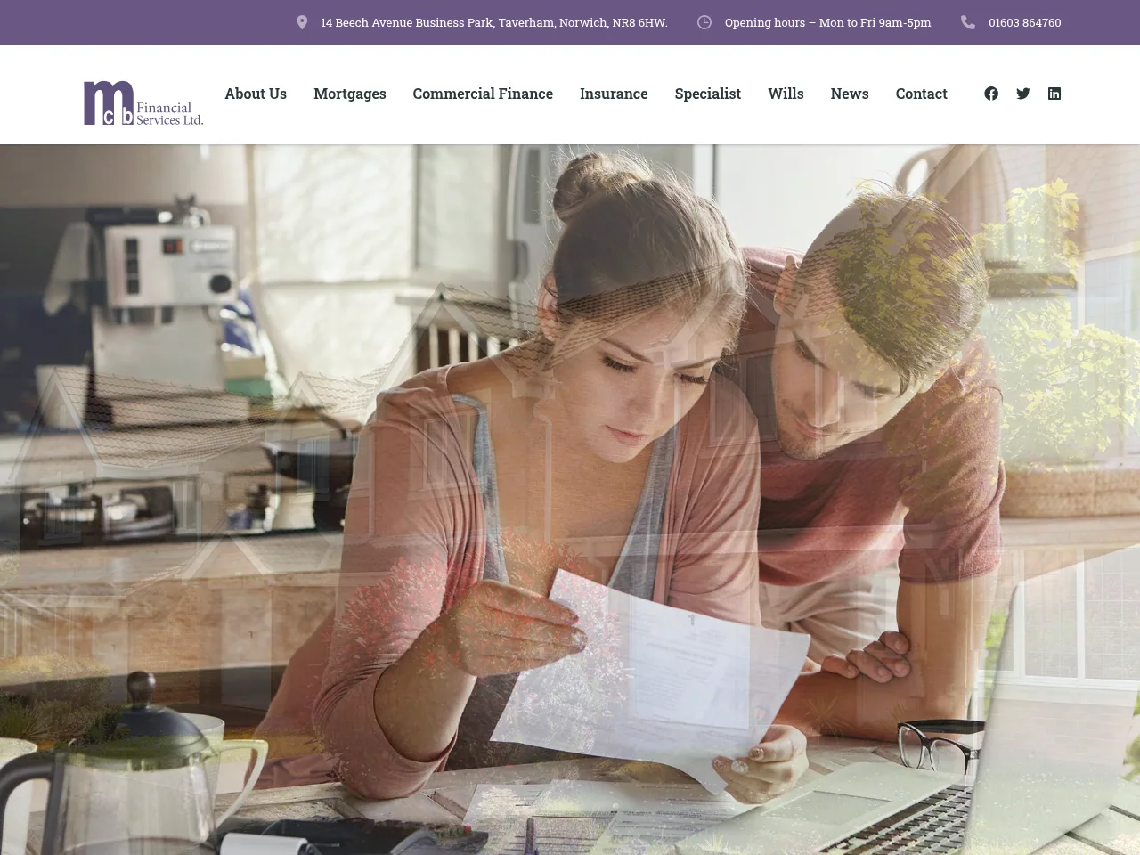 MCB Financial Services website preview