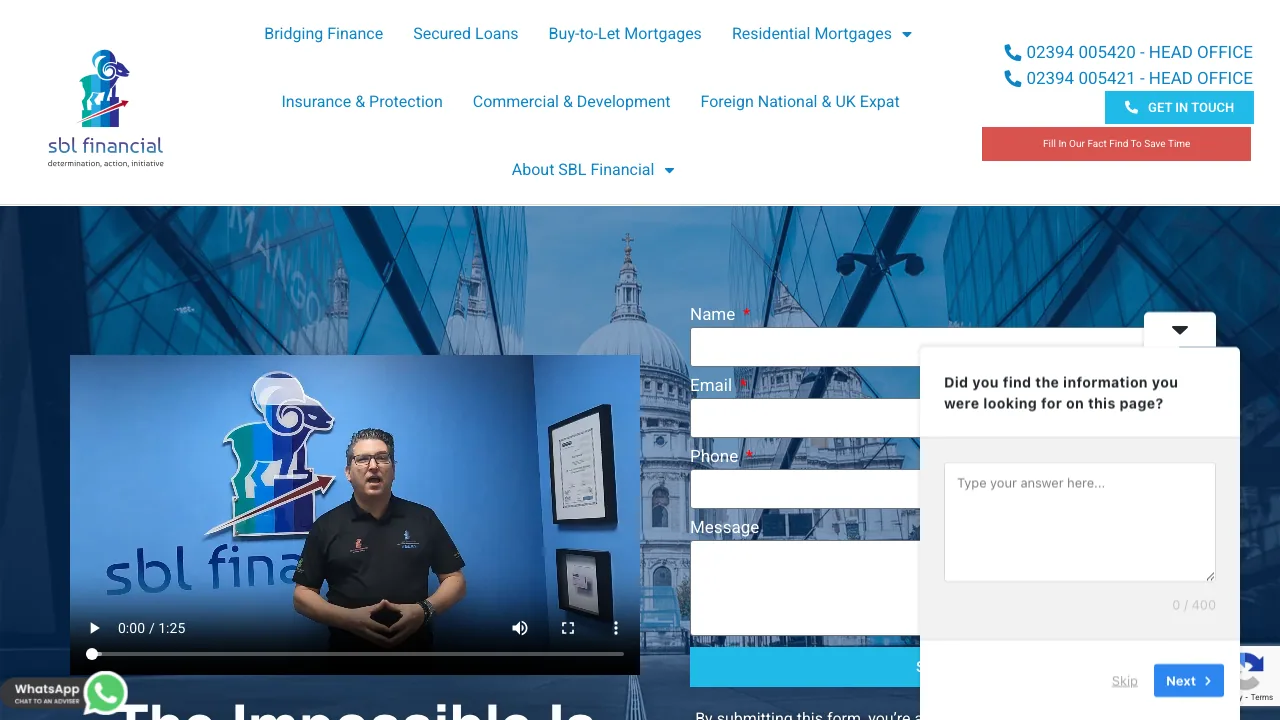 SBL Financial website preview