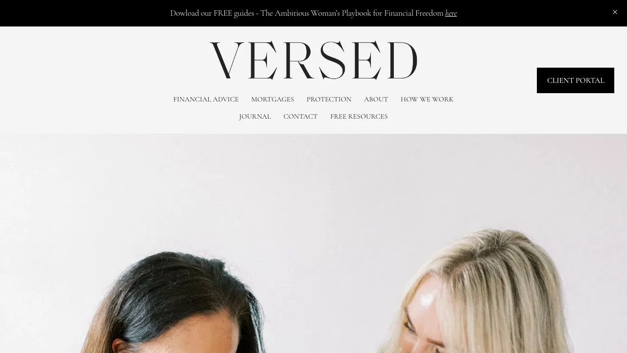 Versed Financial website preview