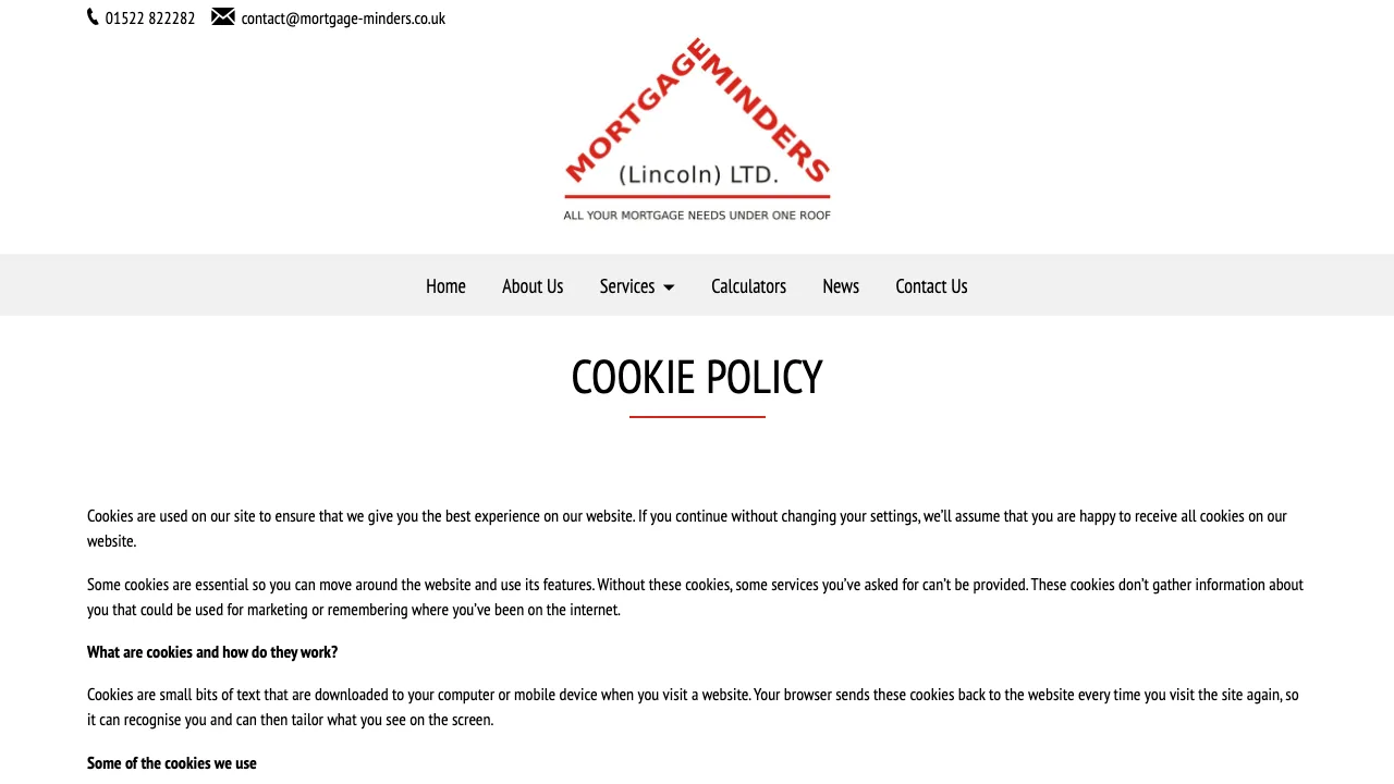 Mortgage Minders (Lincoln) Ltd website preview