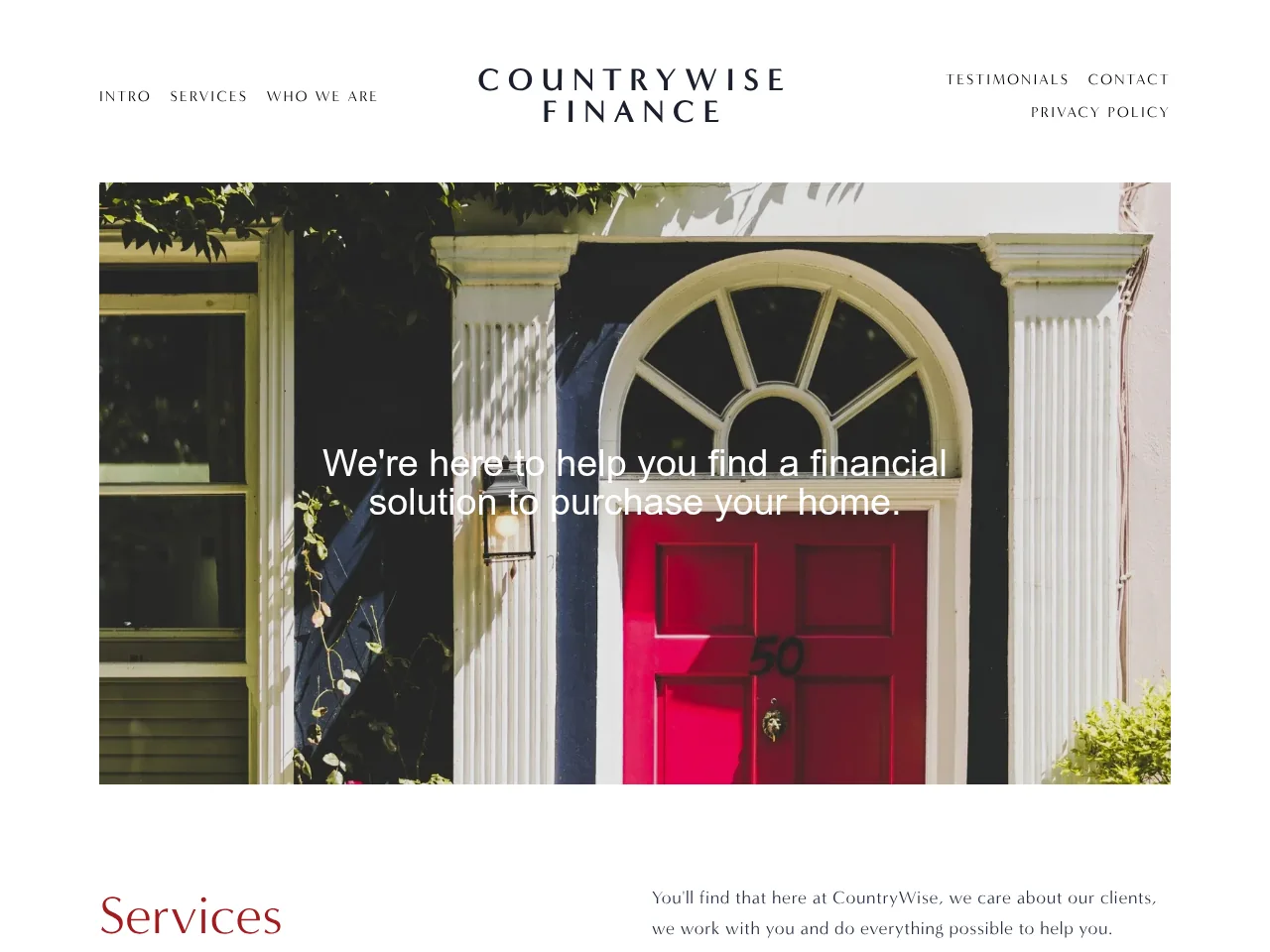 CountryWise Finance website preview