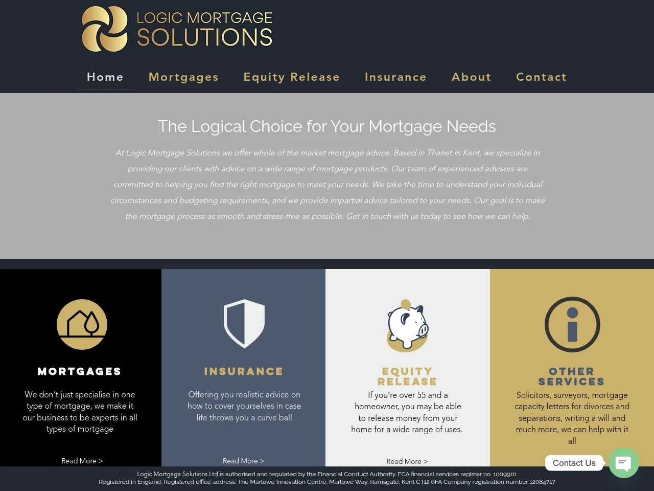 Logic Mortgage Solutions website preview