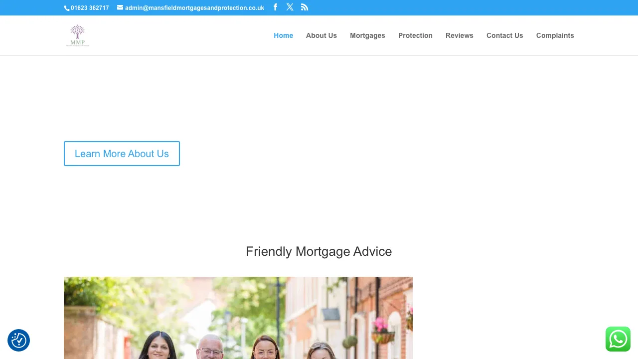 Mansfield Mortgages & Protection website preview