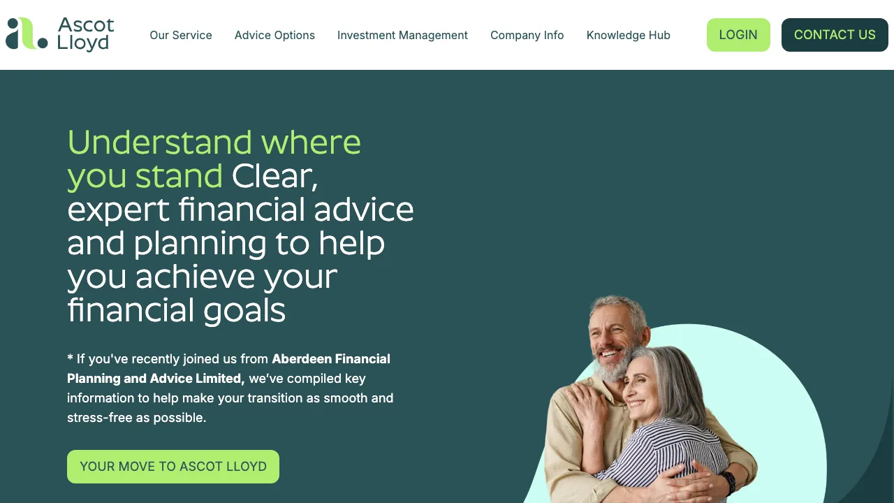 Ascot Lloyd - Financial Advisers in Stockport website preview