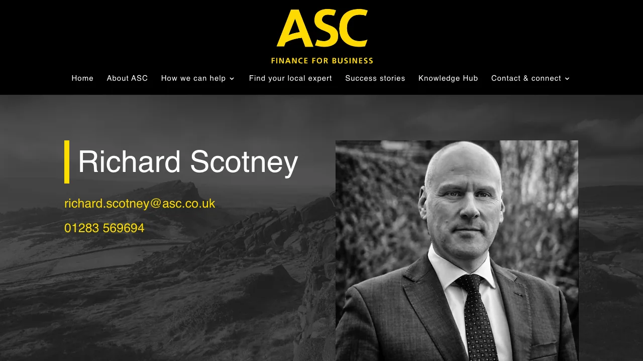 ASC Finance for Business, Staffordshire & Derbyshire website preview