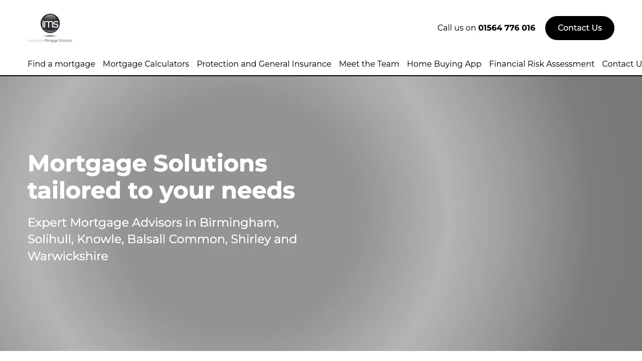 Immediate Mortgage Solutions website preview
