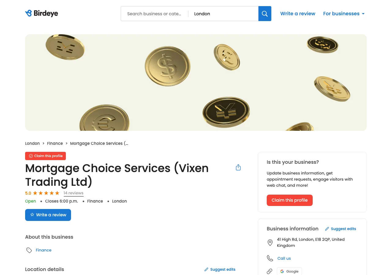 Mortgage Choice Services (Vixen Trading Ltd) website preview