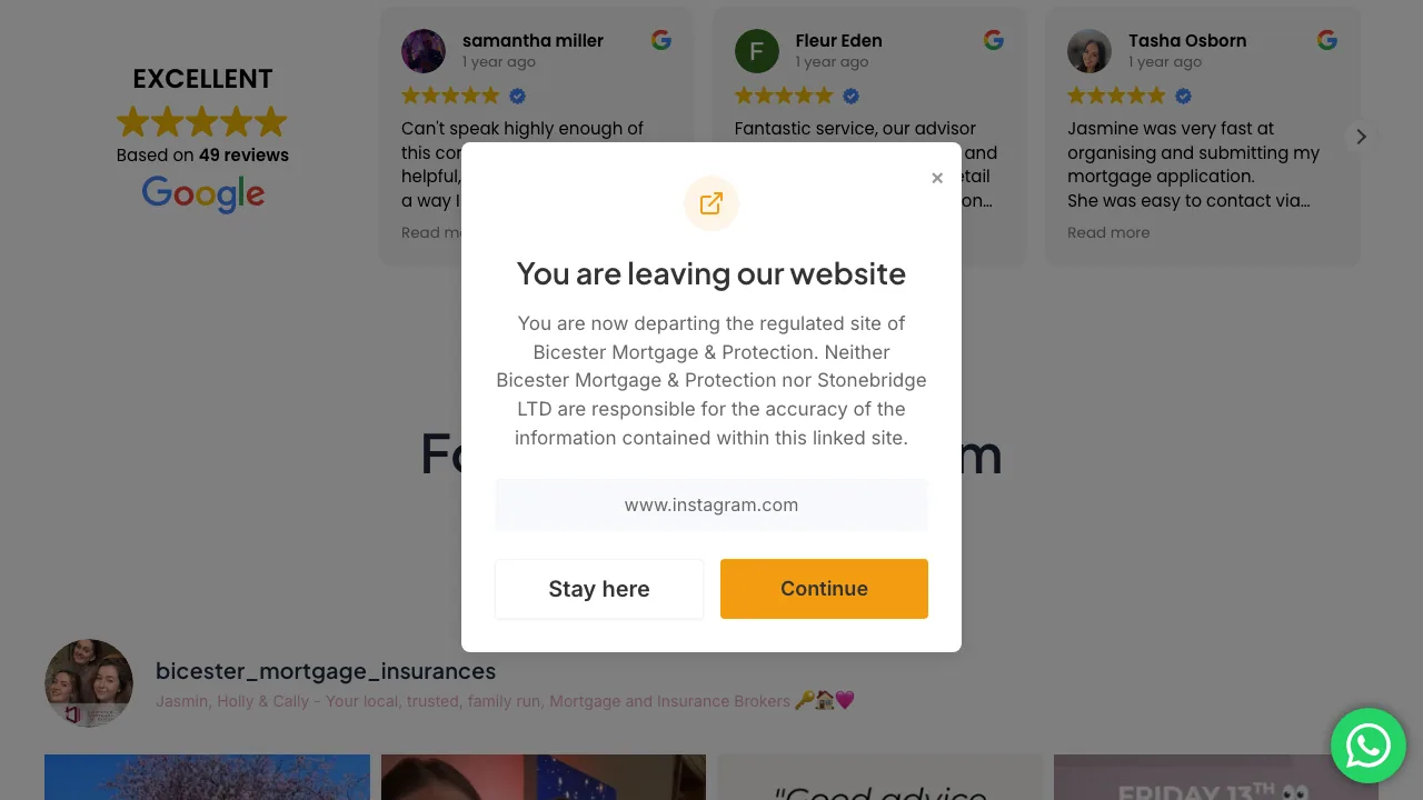 Bicester Mortgage & Insurances website preview