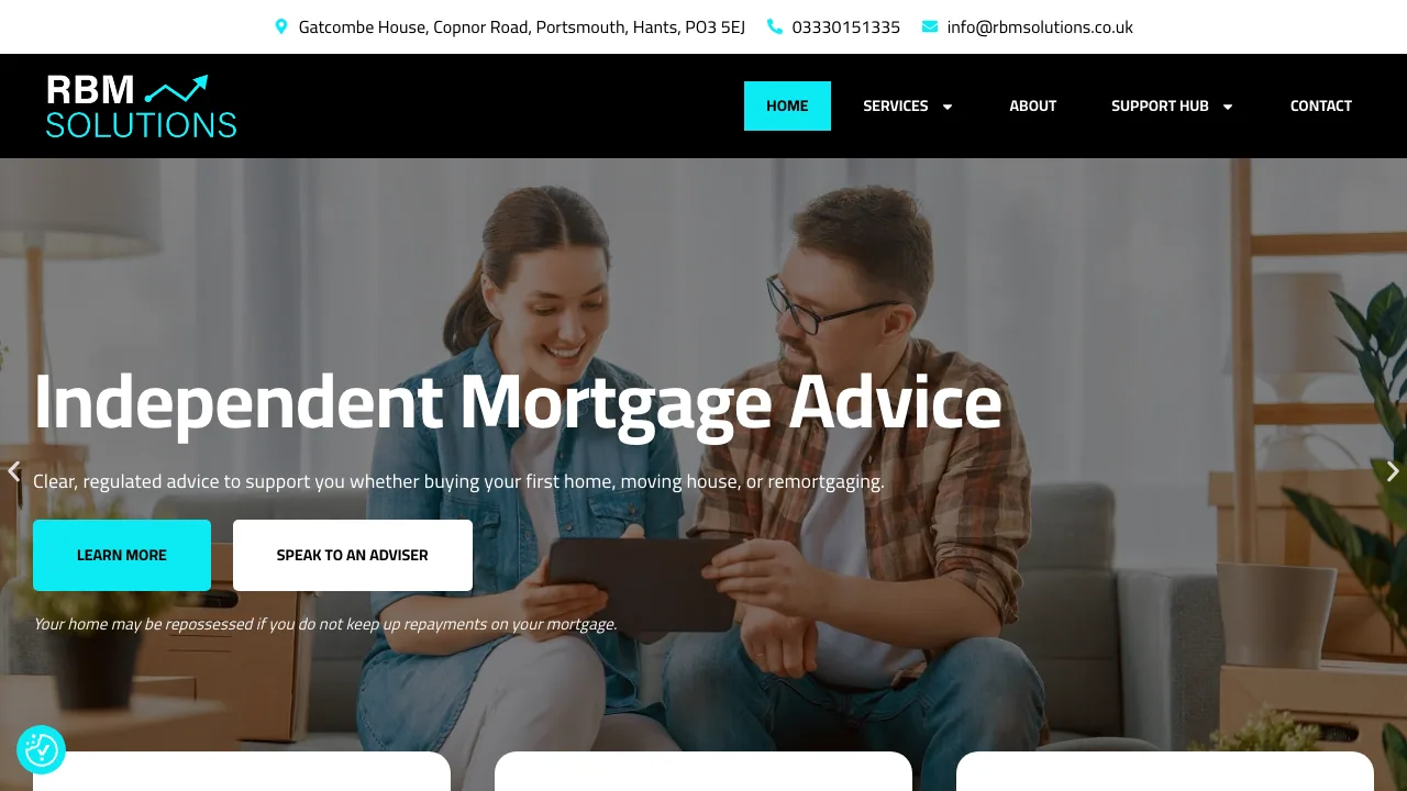 RBM Solutions | Portsmouth Mortgage Broker website preview