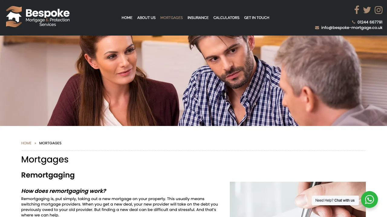 Bespoke Mortgage & Protection Services Ltd website preview