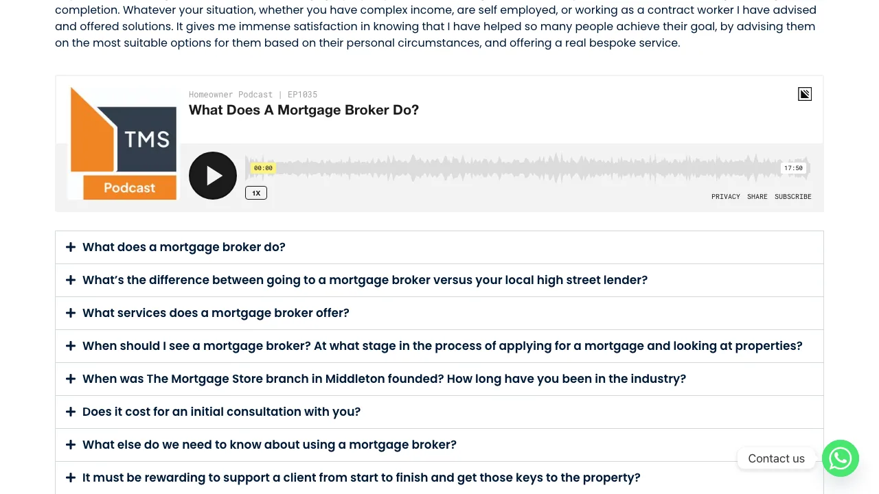 The Mortgage Store Middleton website preview