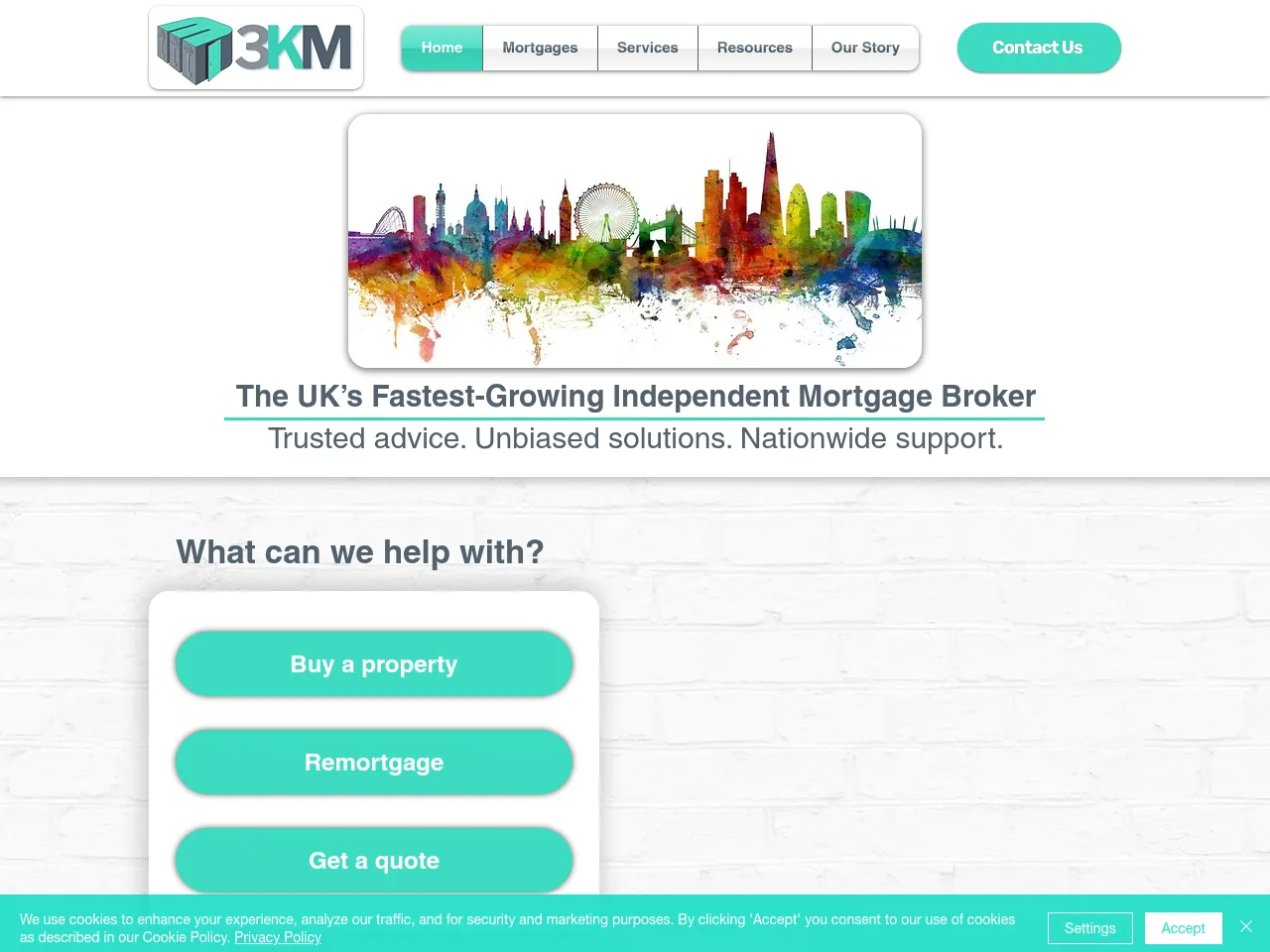 Three Keys Mortgages website preview