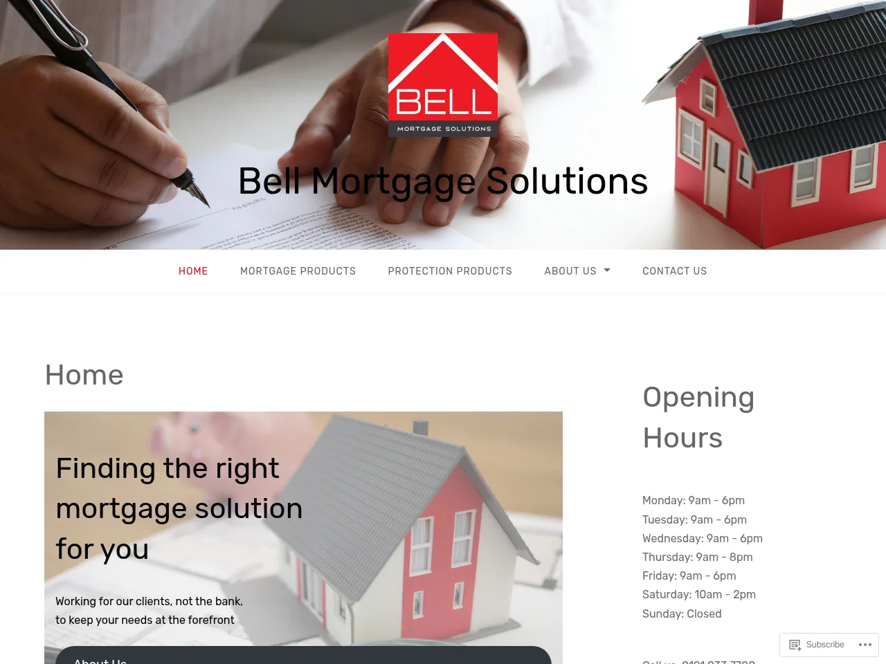 Bell Mortgage Solutions website preview