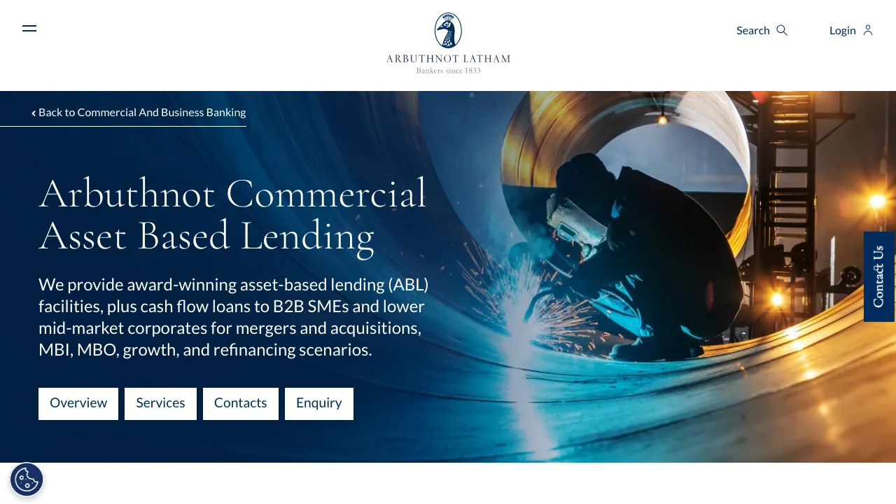 Arbuthnot Commercial Asset Based Lending website preview