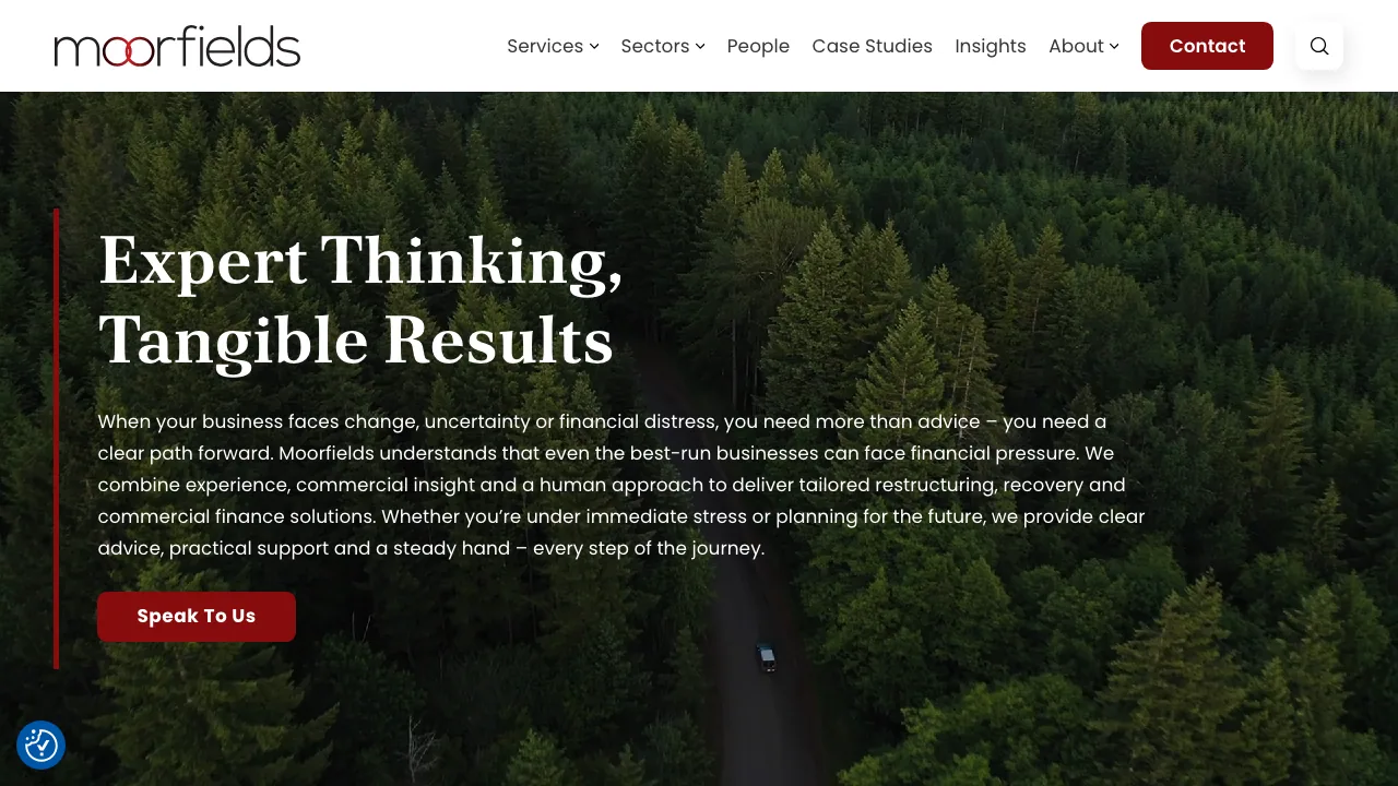 Moorfields Advisory (previously BM Advisory) website preview
