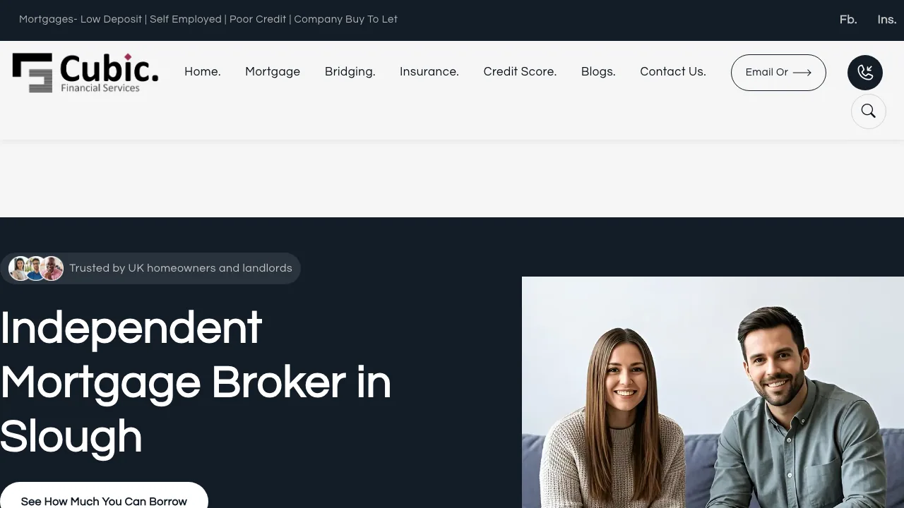Cubic Financial Services - Mortgage broker website preview