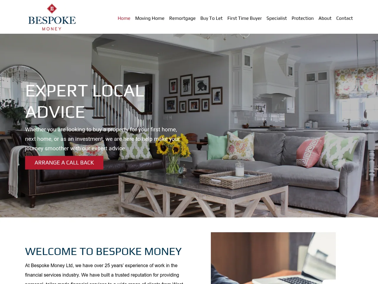 Bespoke Money website preview