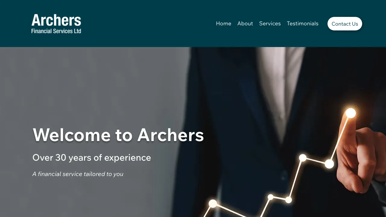 Archers Financial Services website preview
