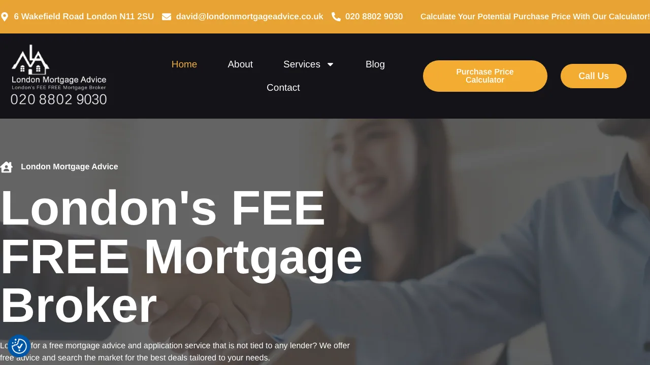 London Mortgage Advice Ltd website preview