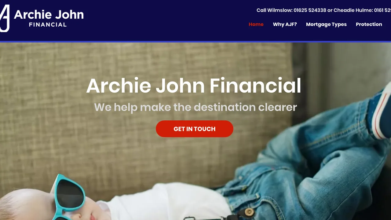 Archie John Financial Solutions Limited website preview