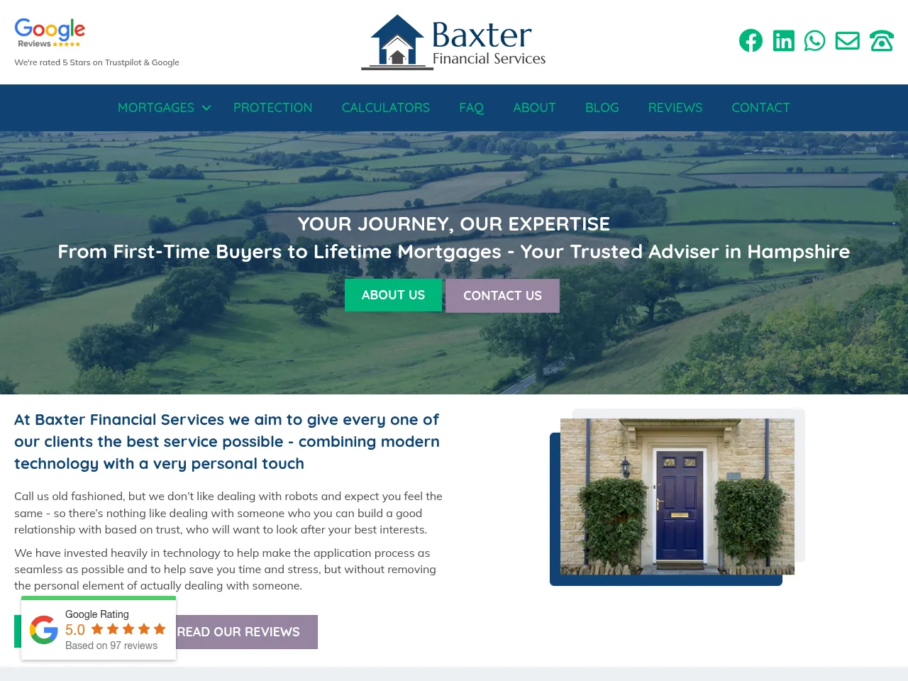 Baxter Financial Services website preview