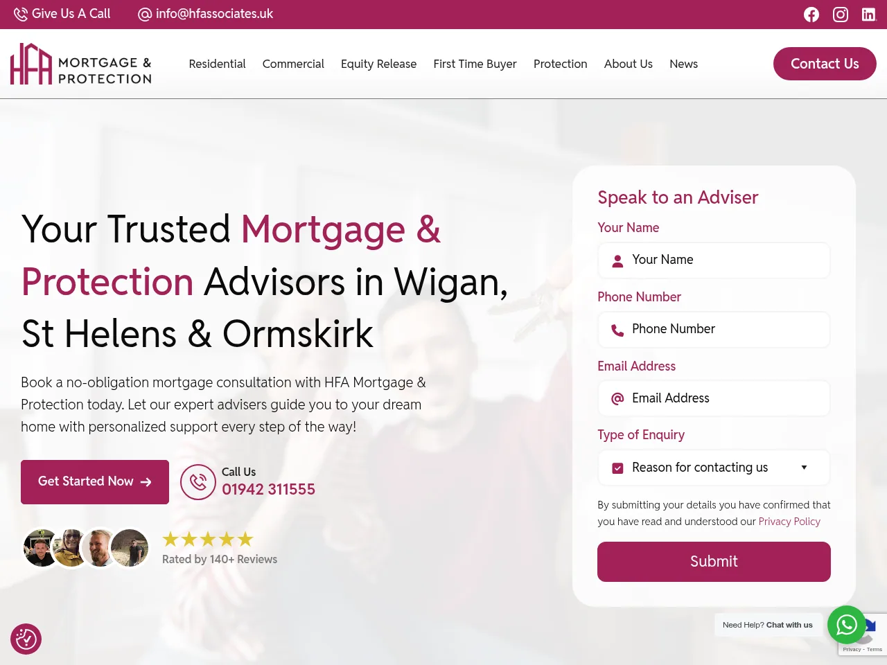 HFA Mortgage & Protection website preview