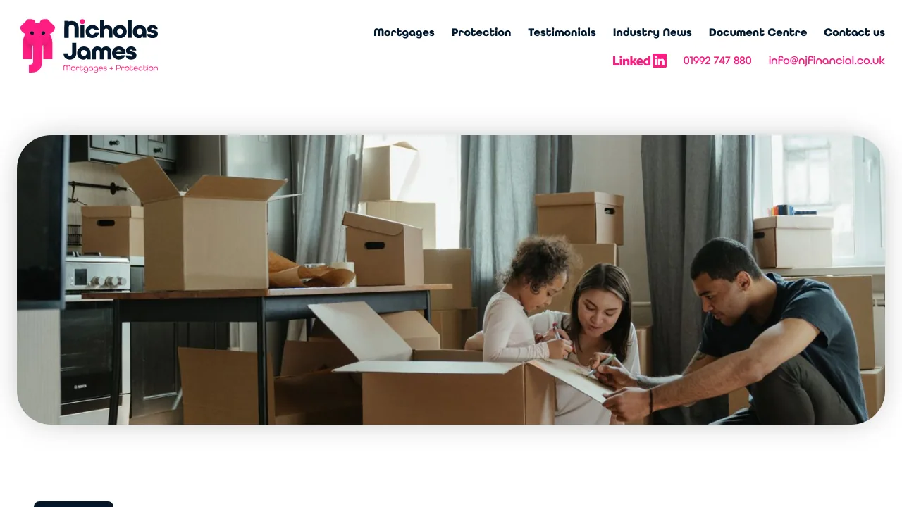 Nicholas James Mortgage & Financial Services website preview