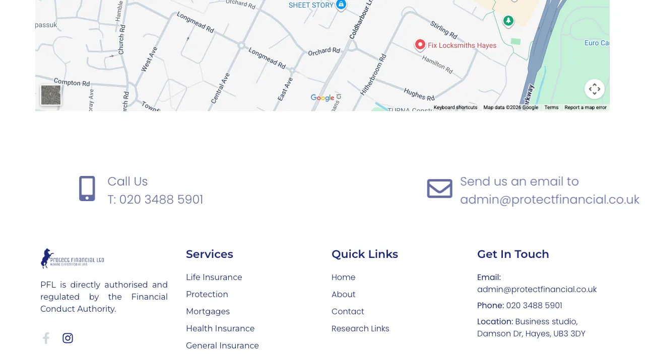 Protect Financial Limited website preview