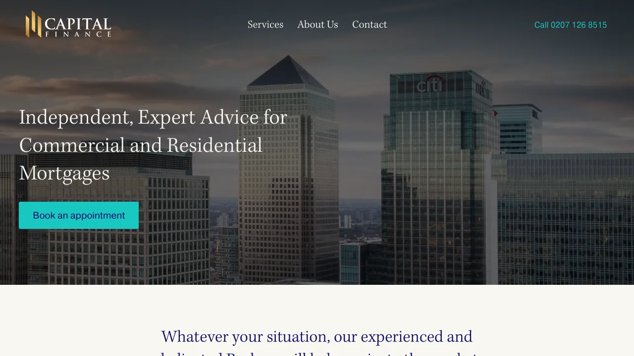 Capital Finance website preview
