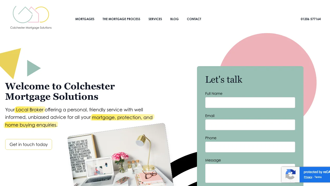 Colchester Mortgage Solutions Ltd website preview