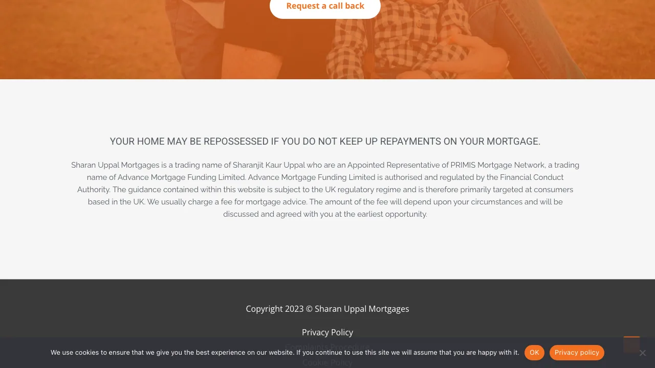 Sharan Uppal Mortgages website preview