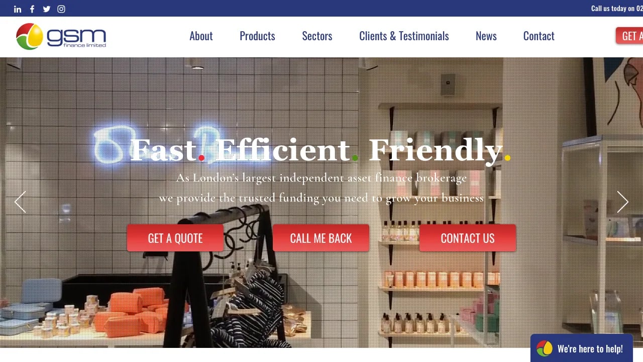 GSM Finance Ltd website preview