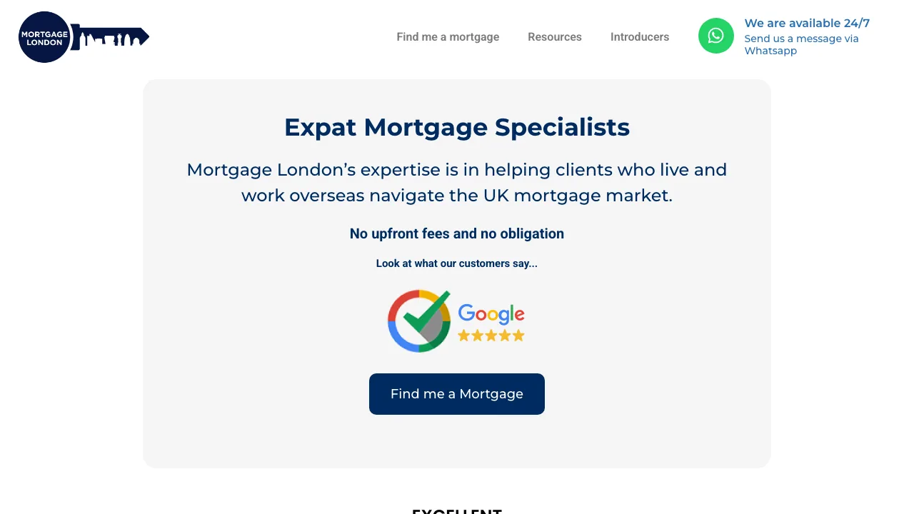 Mortgage London website preview