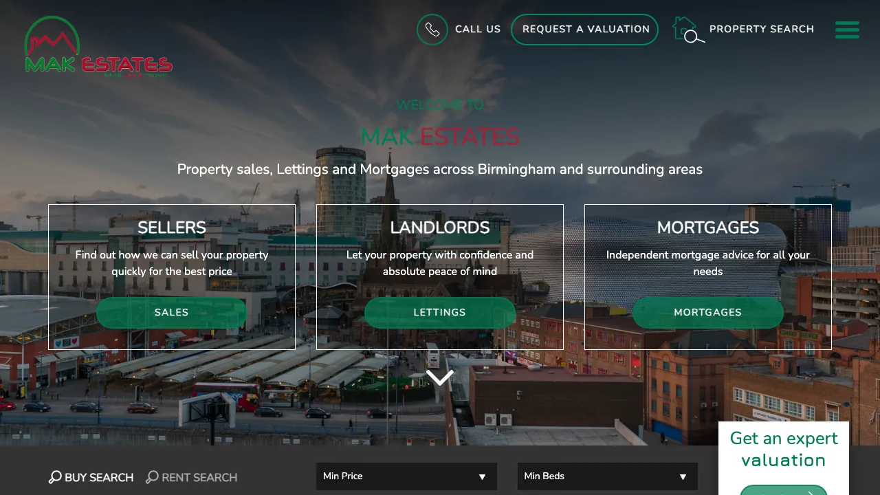 MAK Estates website preview
