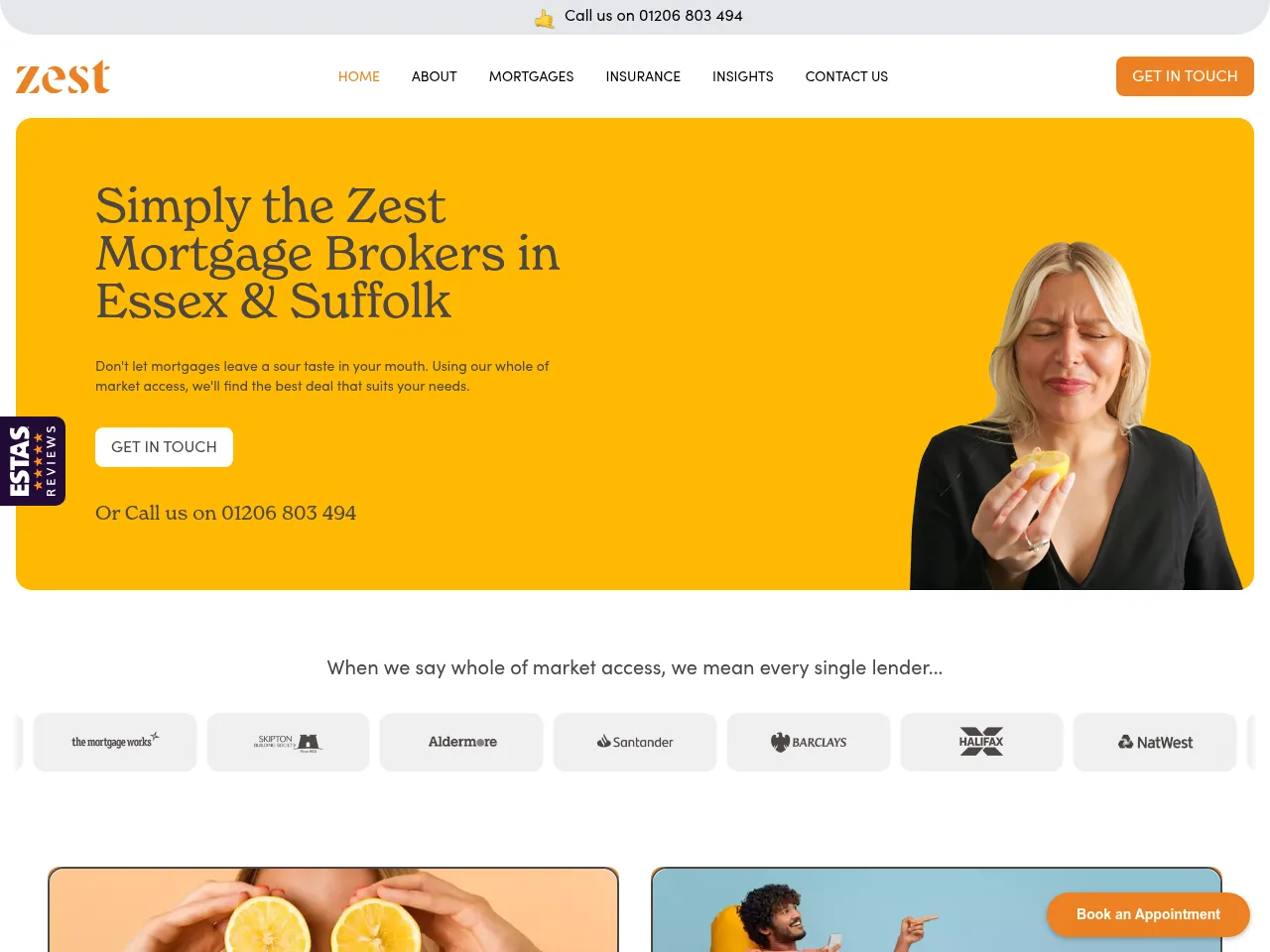 Zest Money Group website preview