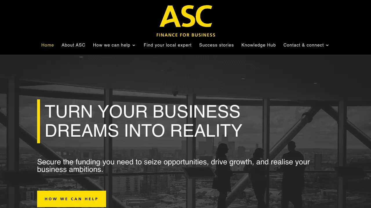 ASC Finance for Business, London website preview