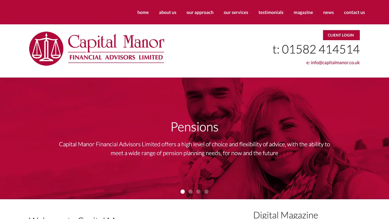 Capital Manor Financial Advisors Limited website preview