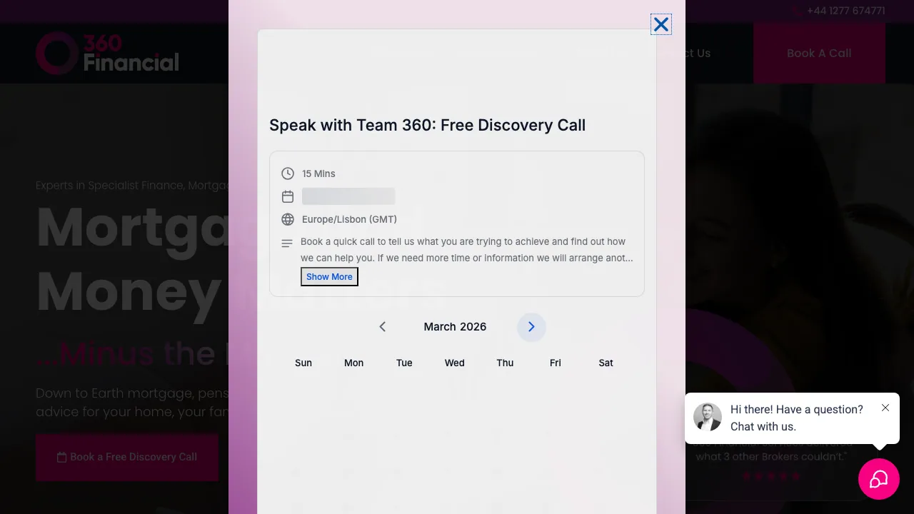 360 Financial Services website preview