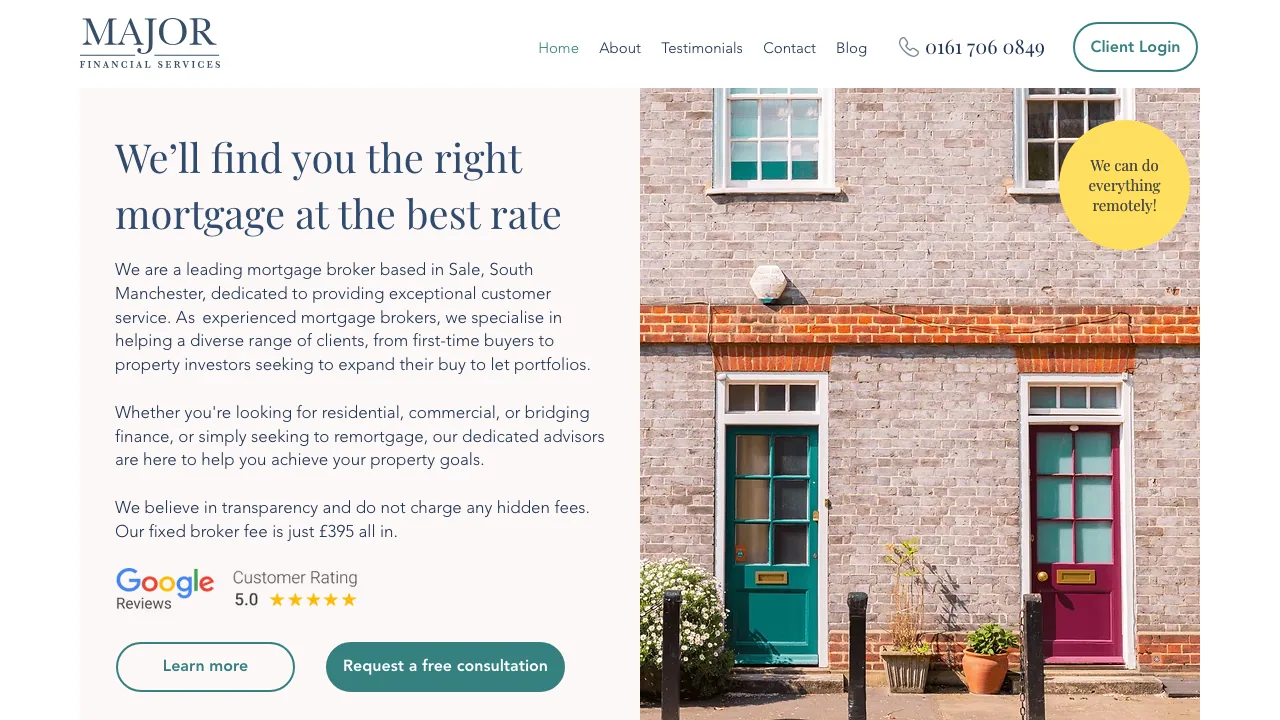 Major Financial Services - Mortgage Broker Sale website preview