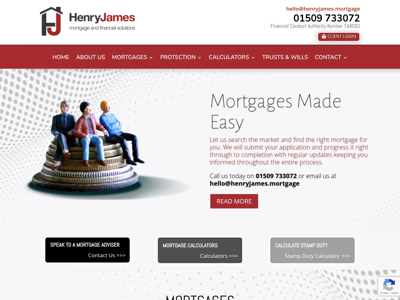 Henry James Mortgage & Financial Solutions website preview