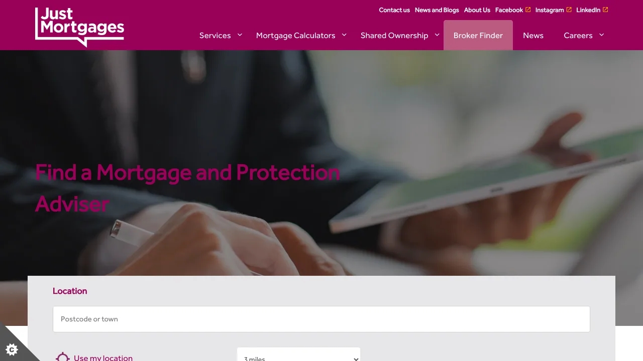 Andy Greer Just Mortgages website preview