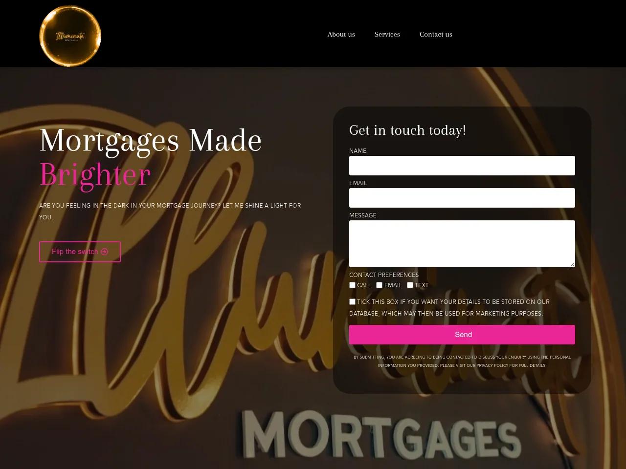 Illuminate Mortgages website preview