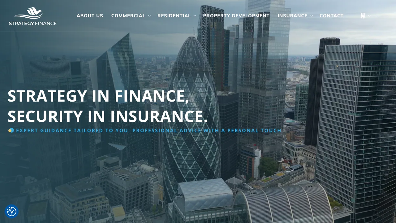 Strategy Finance website preview