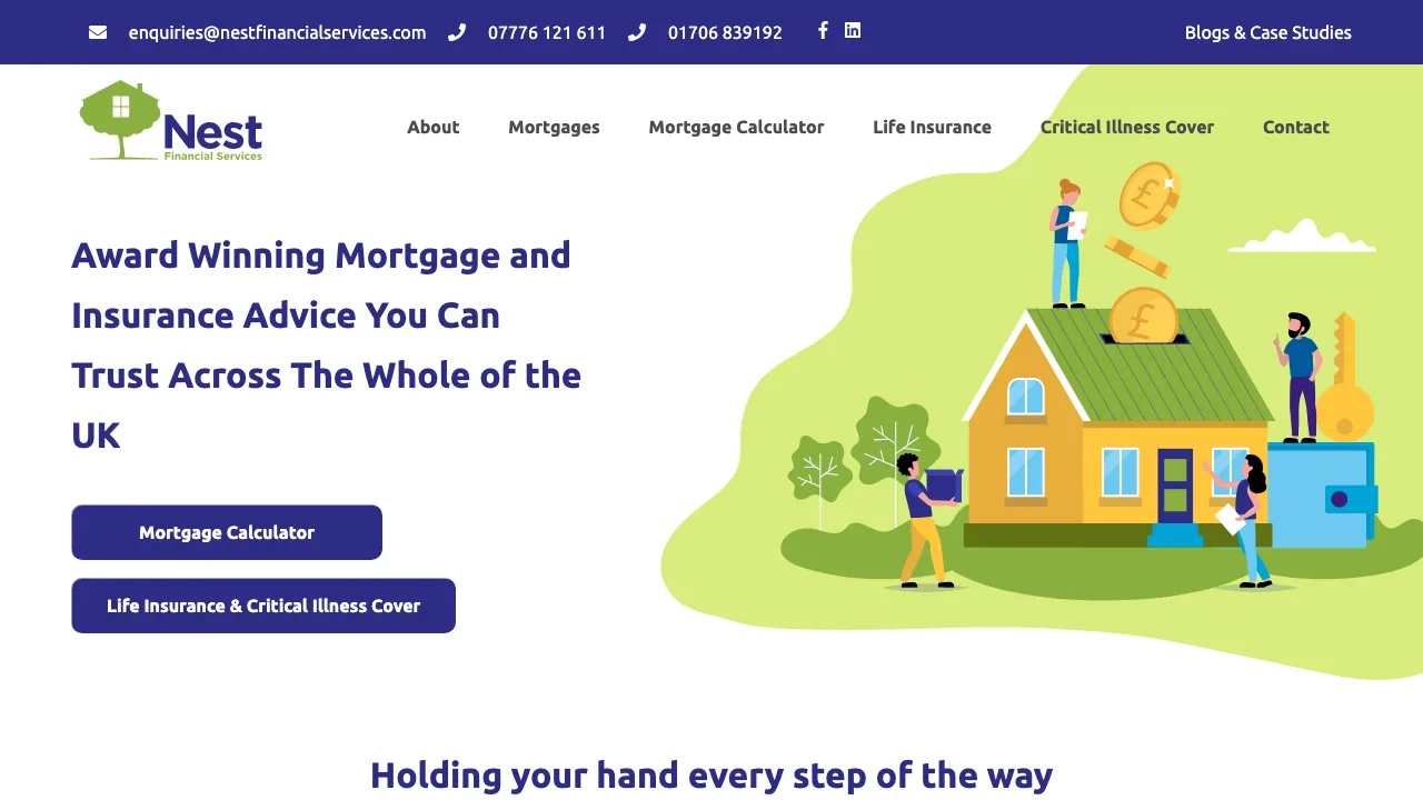 Nest Financial Services and Mortgages Ltd website preview