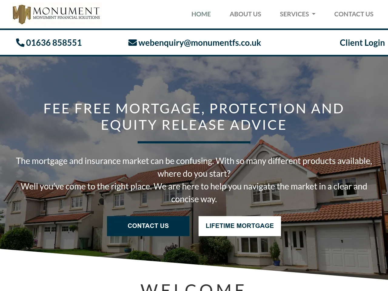 Monument Financial Solutions website preview