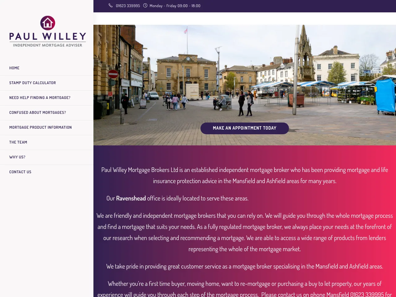 Paul Willey Mortgage Brokers website preview