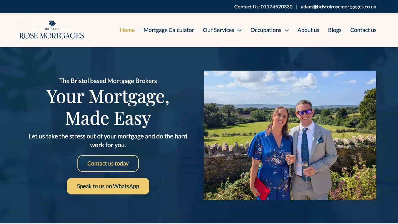 Bristol Rose Mortgages website preview