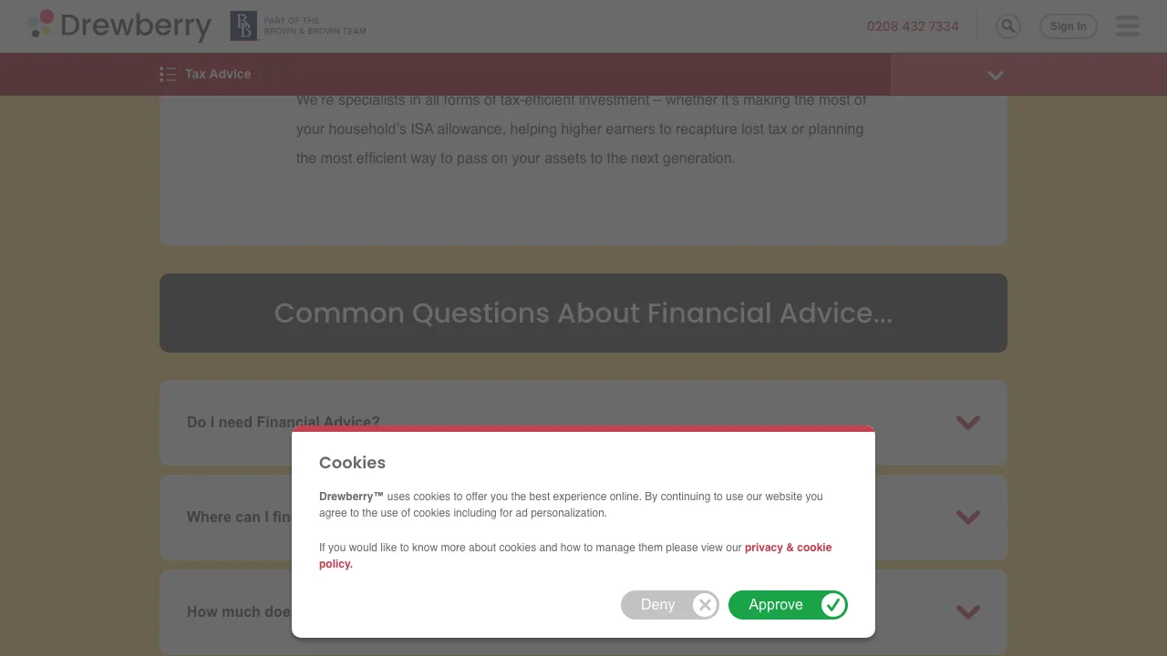 Drewberry - How Financial Advice Should Be website preview